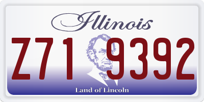 IL license plate Z719392