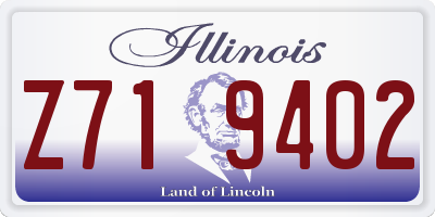 IL license plate Z719402