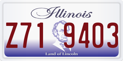 IL license plate Z719403