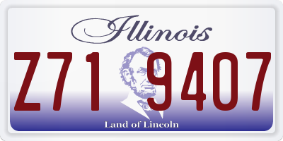 IL license plate Z719407