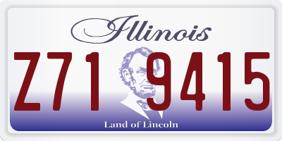 IL license plate Z719415