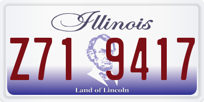 IL license plate Z719417