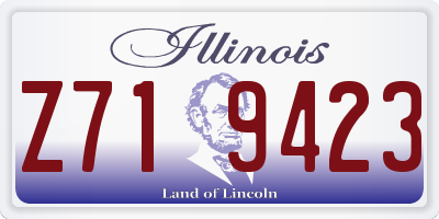 IL license plate Z719423