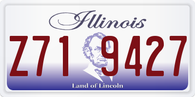 IL license plate Z719427