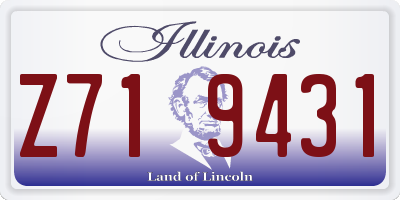 IL license plate Z719431