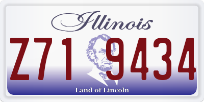 IL license plate Z719434