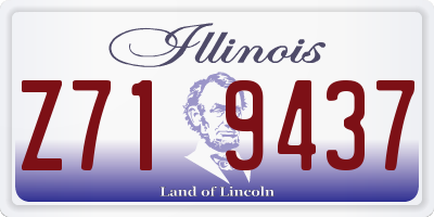 IL license plate Z719437