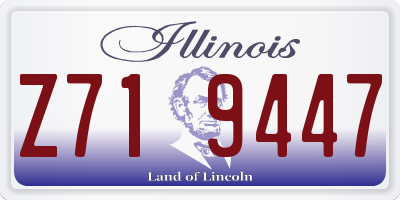 IL license plate Z719447