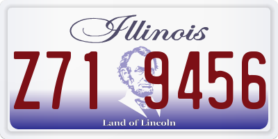 IL license plate Z719456