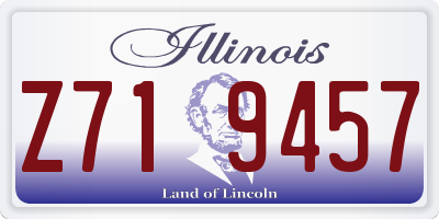 IL license plate Z719457