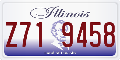 IL license plate Z719458