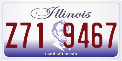 IL license plate Z719467