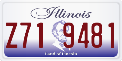 IL license plate Z719481