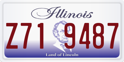 IL license plate Z719487