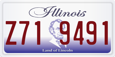 IL license plate Z719491