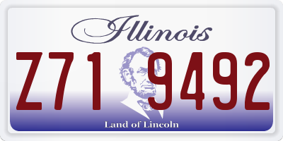 IL license plate Z719492