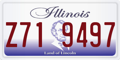IL license plate Z719497
