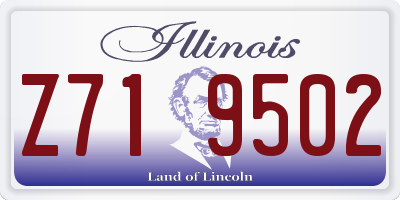 IL license plate Z719502