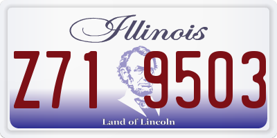 IL license plate Z719503