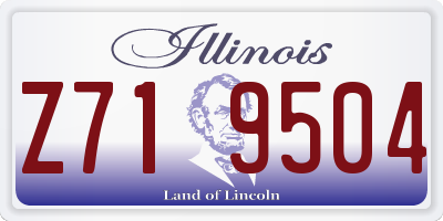 IL license plate Z719504