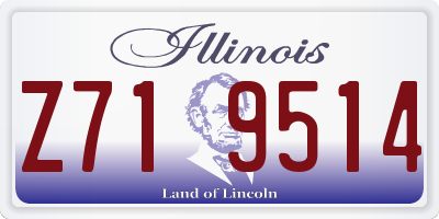 IL license plate Z719514