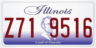 IL license plate Z719516