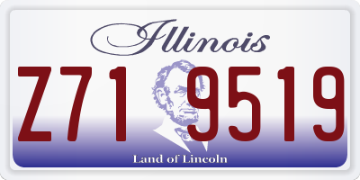 IL license plate Z719519