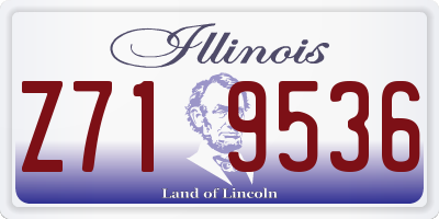 IL license plate Z719536