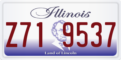IL license plate Z719537
