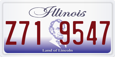 IL license plate Z719547