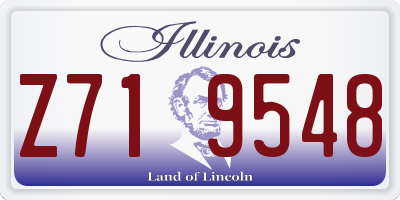 IL license plate Z719548