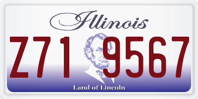 IL license plate Z719567