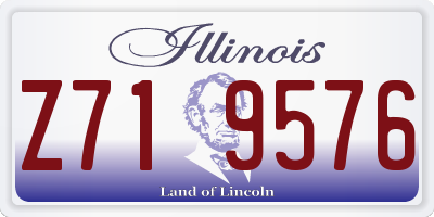 IL license plate Z719576
