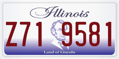 IL license plate Z719581