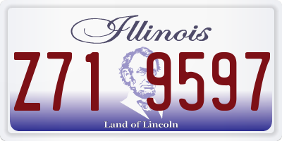 IL license plate Z719597