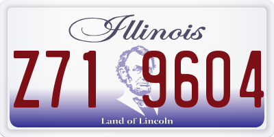 IL license plate Z719604
