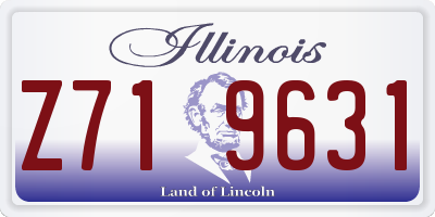 IL license plate Z719631