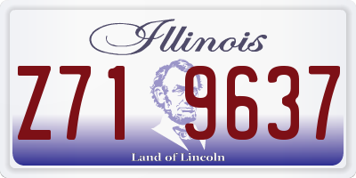 IL license plate Z719637