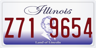 IL license plate Z719654