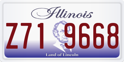 IL license plate Z719668