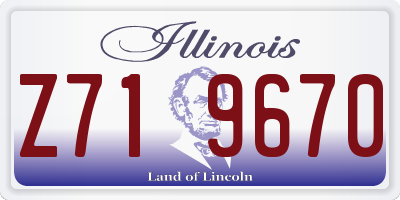 IL license plate Z719670