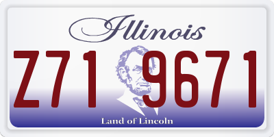 IL license plate Z719671