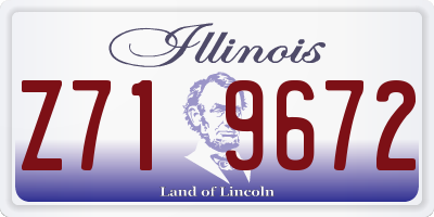 IL license plate Z719672
