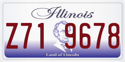IL license plate Z719678