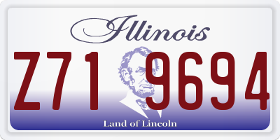 IL license plate Z719694