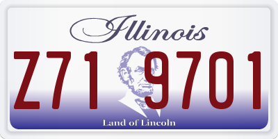 IL license plate Z719701