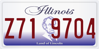 IL license plate Z719704