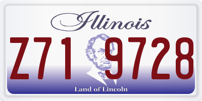 IL license plate Z719728