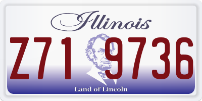 IL license plate Z719736