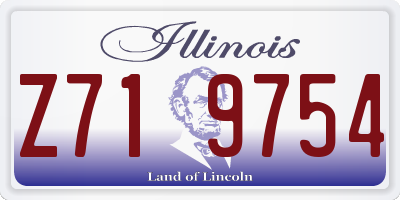 IL license plate Z719754